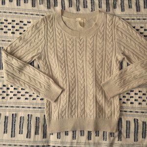 ✨ BOGO! Cable knit cream sweater